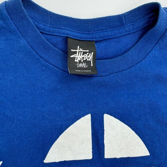 Stüssy Warriors Viking Graphic Tee - Small - Blue & White - Picture 3 of 7